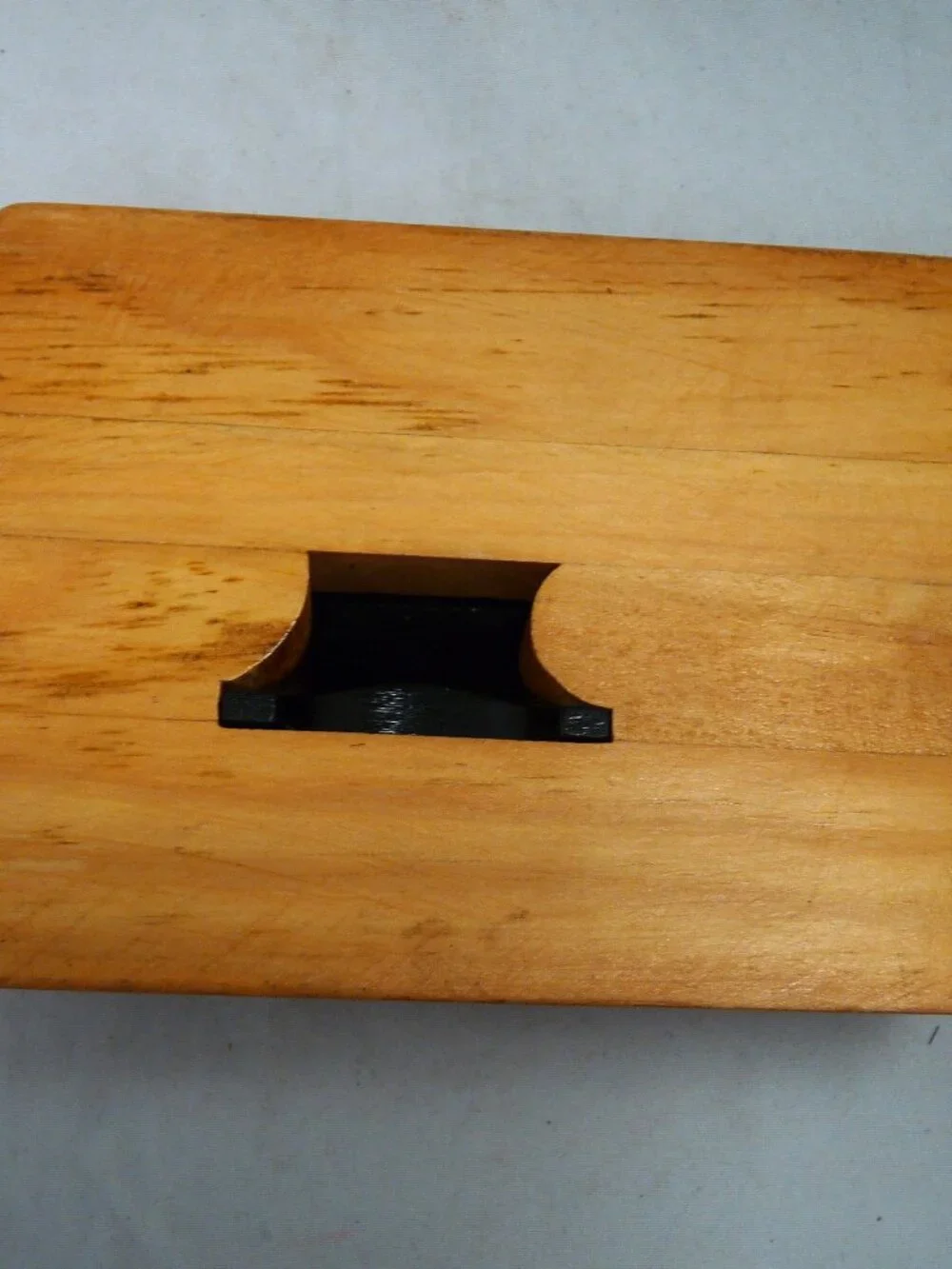 Vintage wooden miniature anvil hanging plaque blacksmith tool hand worked
